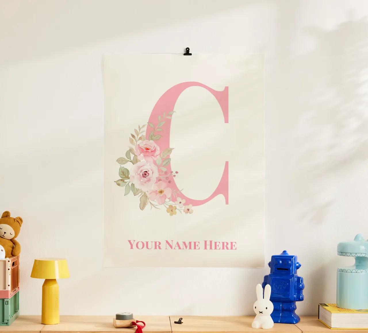 Letter C, Personalized Name Print, Personalized initial hahnemühle by The Custom Letter