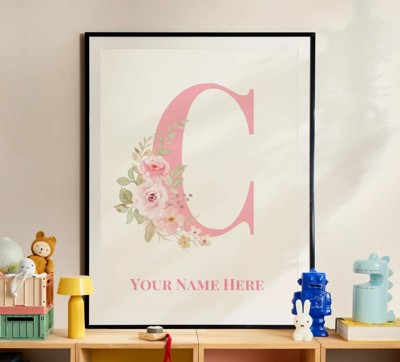 Letter C, Personalized Name Print, Personalized initial hahnemühle by The Custom Letter