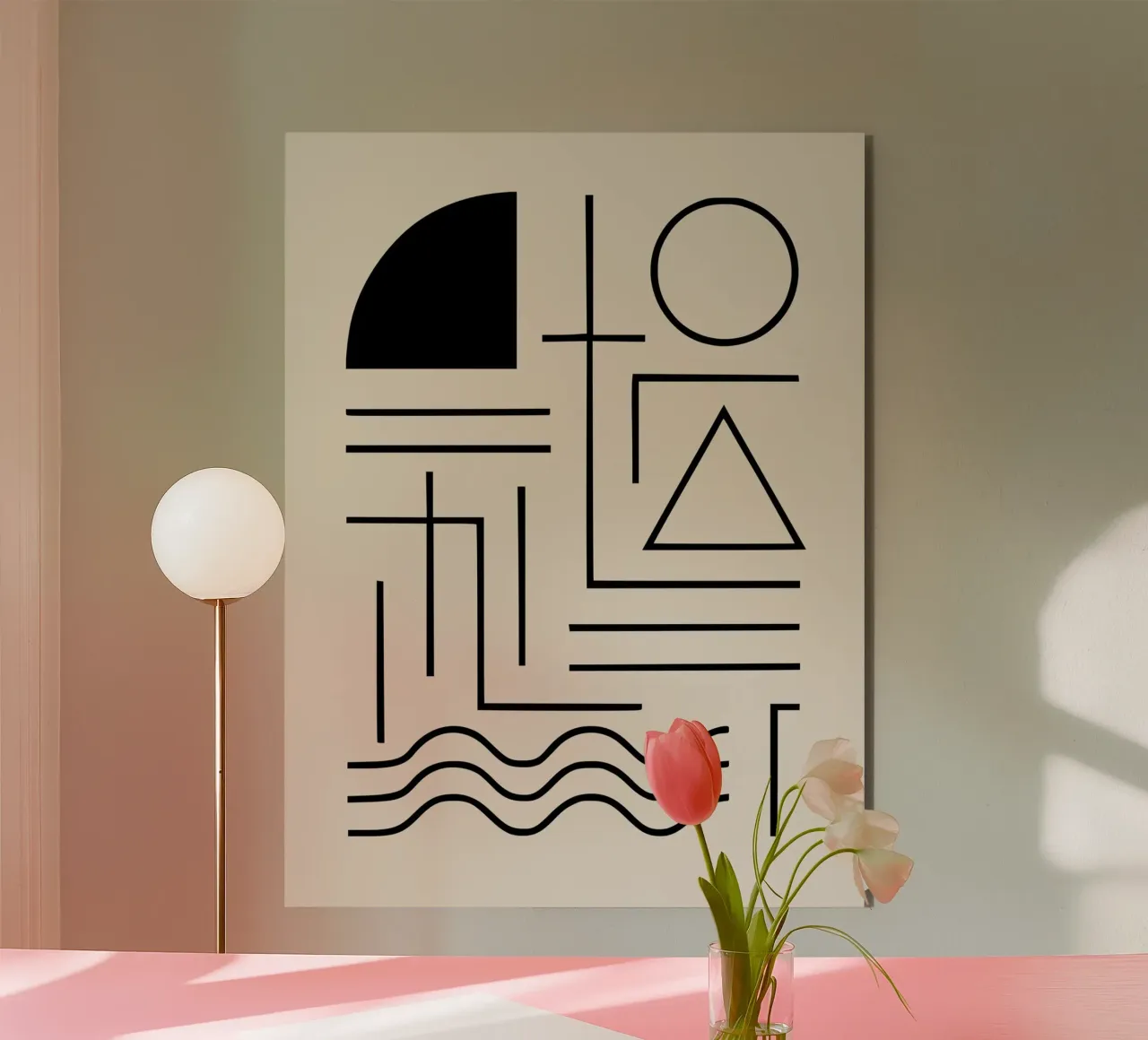 Design geometrico minimale alluminio dibond da Life of Pie