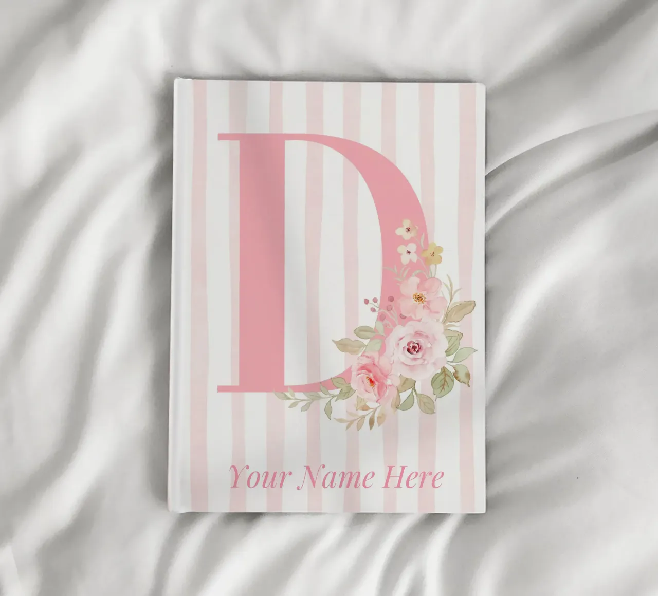 Letter D, Personalized Name Print, Personalized initial notebook by The Custom Letter