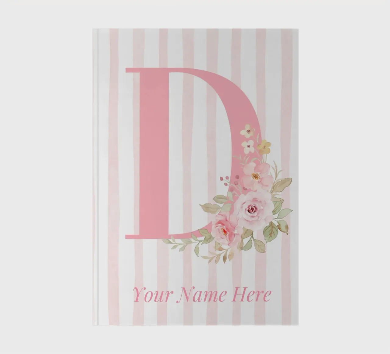 Letter D, Personalized Name Print, Personalized initial notebook by The Custom Letter