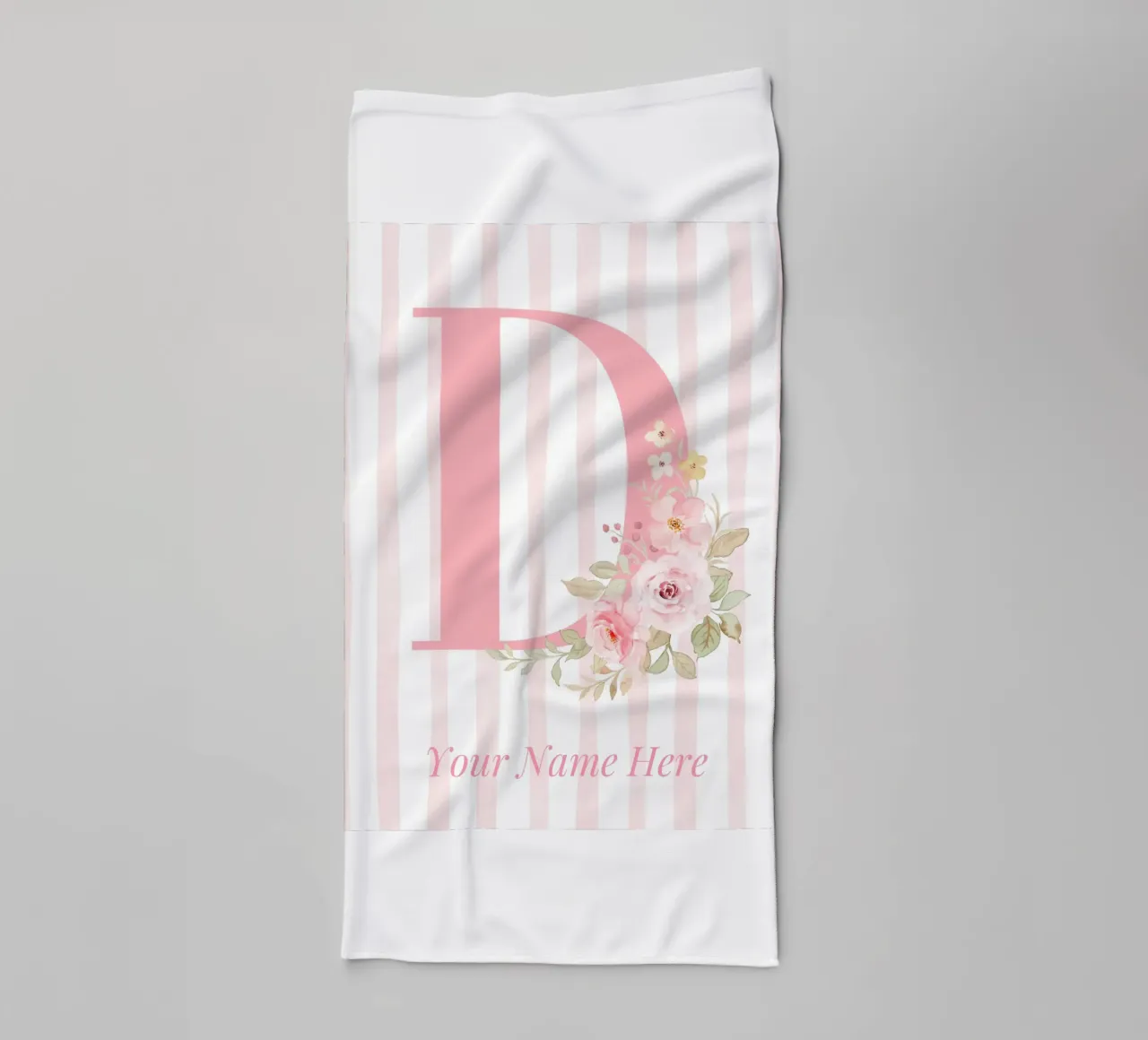 Letter D, Personalized Name Print, Personalized initial towel by The Custom Letter