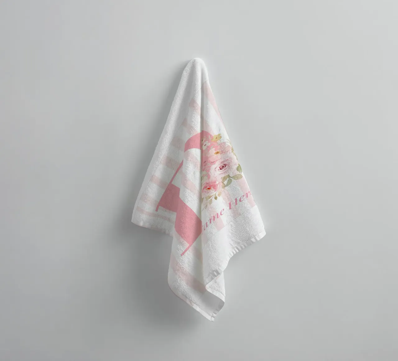 Letter D, Personalized Name Print, Personalized initial towel by The Custom Letter