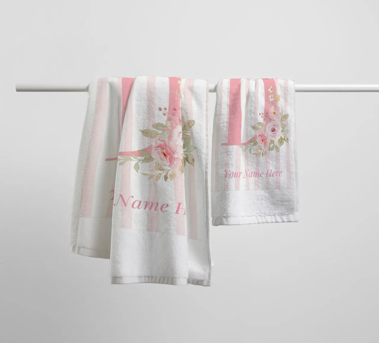 Letter D, Personalized Name Print, Personalized initial towel by The Custom Letter