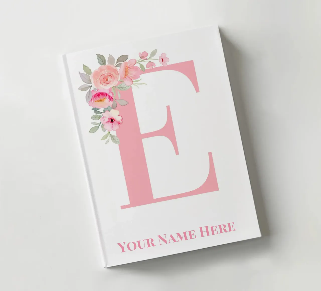 Letter E, Personalized Name Print, Personalized initial notebook by The Custom Letter