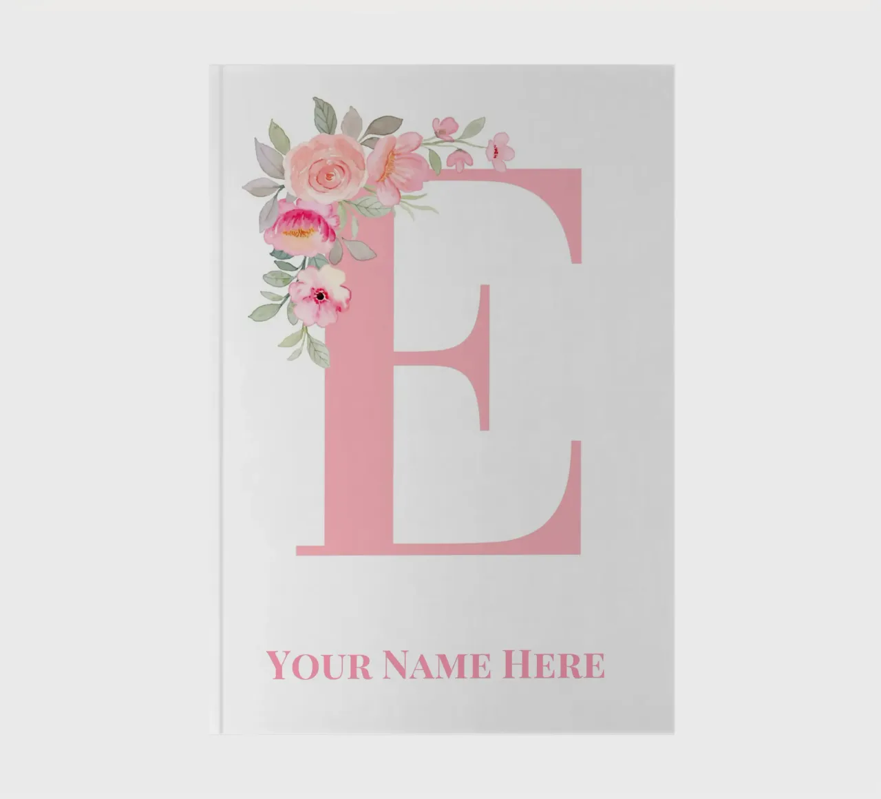 Letter E, Personalized Name Print, Personalized initial notebook by The Custom Letter