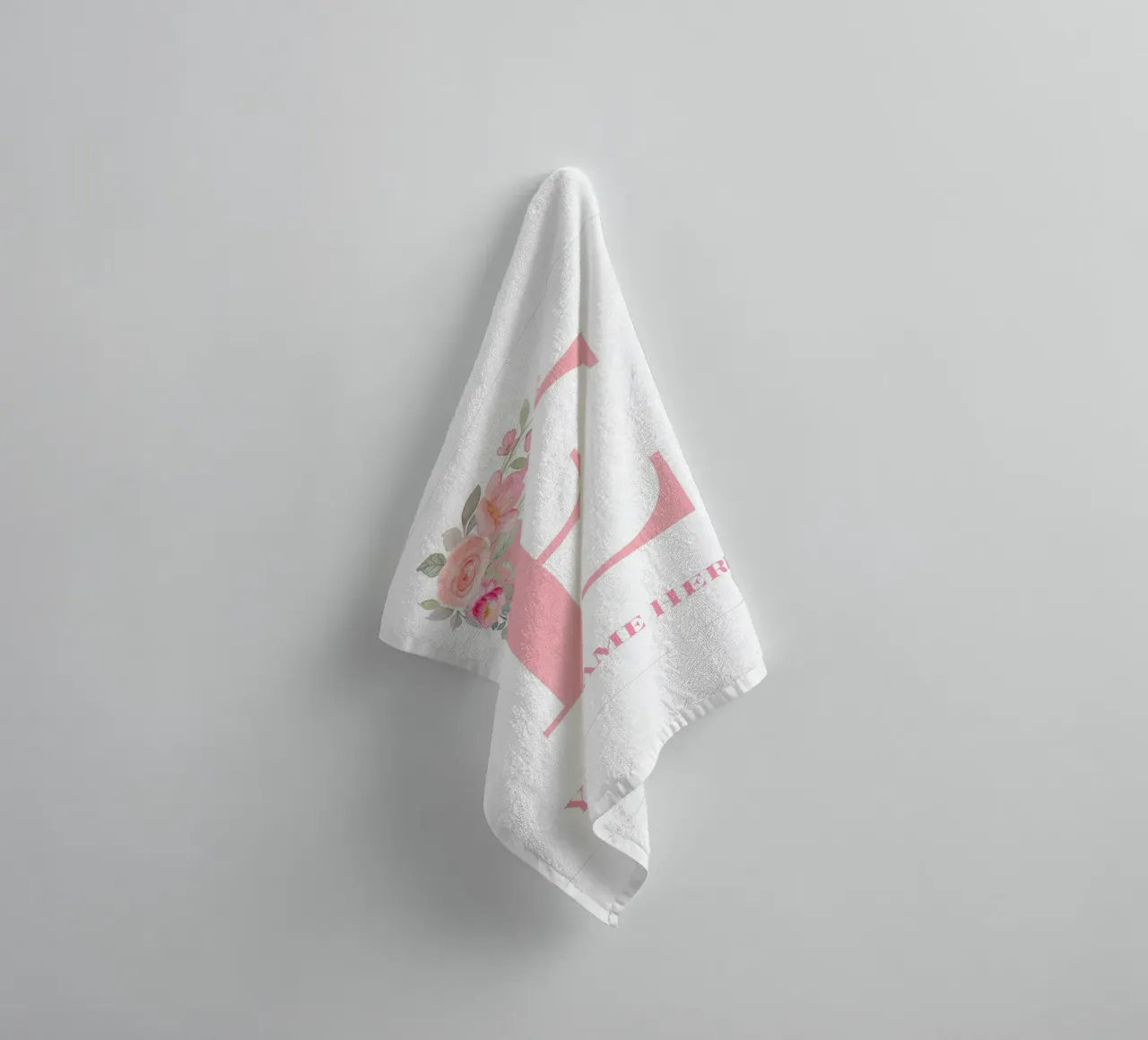 Letter E, Personalized Name Print, Personalized initial towel by The Custom Letter