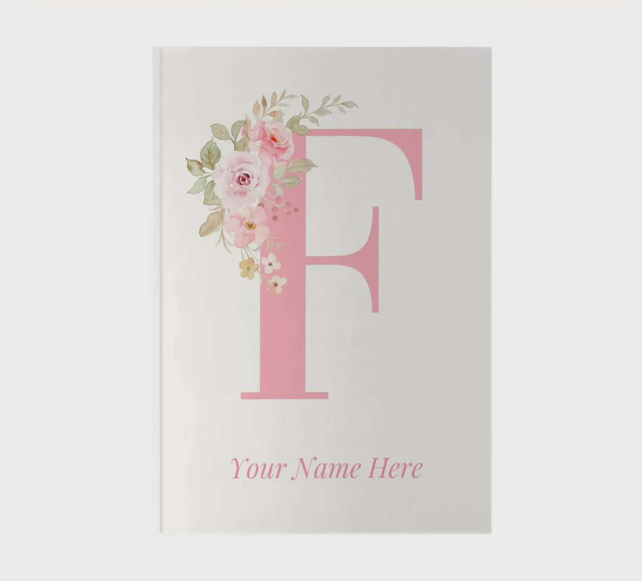 Letter F, Personalized Name Print, Personalized initial notebook by The Custom Letter
