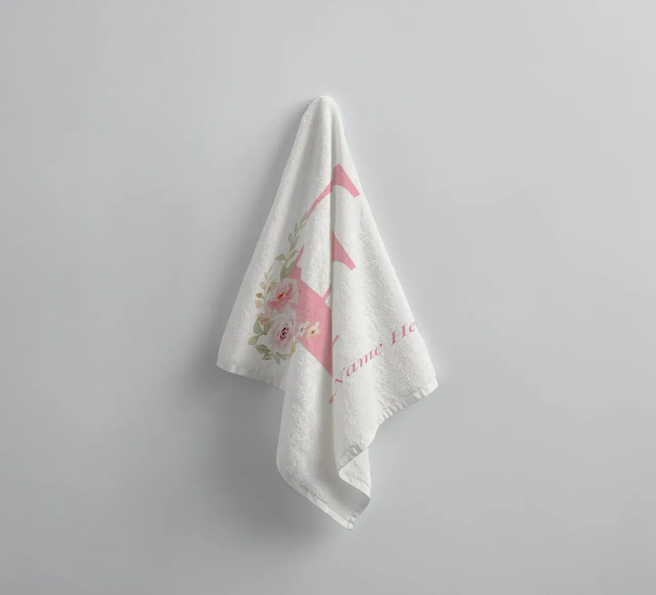 Letter F, Personalized Name Print, Personalized initial towel by The Custom Letter