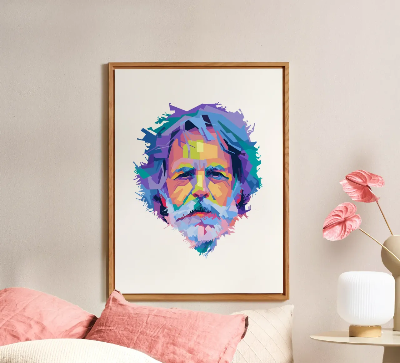 Bob Weir Pop Art alluminio dibond da Alkahfsmart