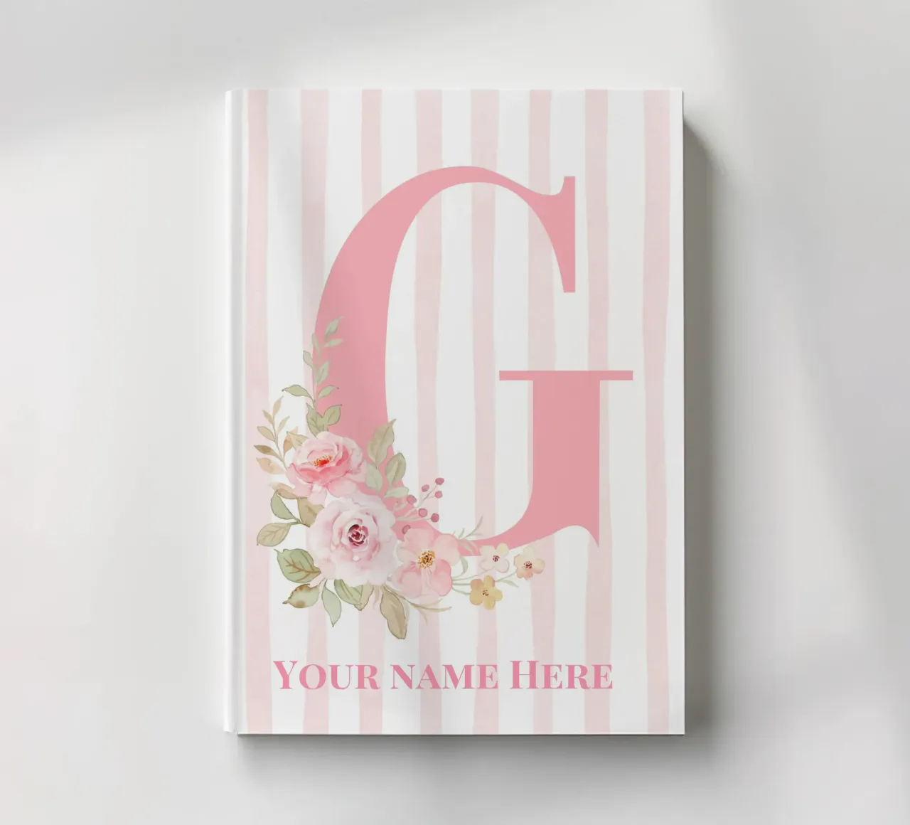 Letter G, Personalized Name Print, Personalized initial notebook by The Custom Letter