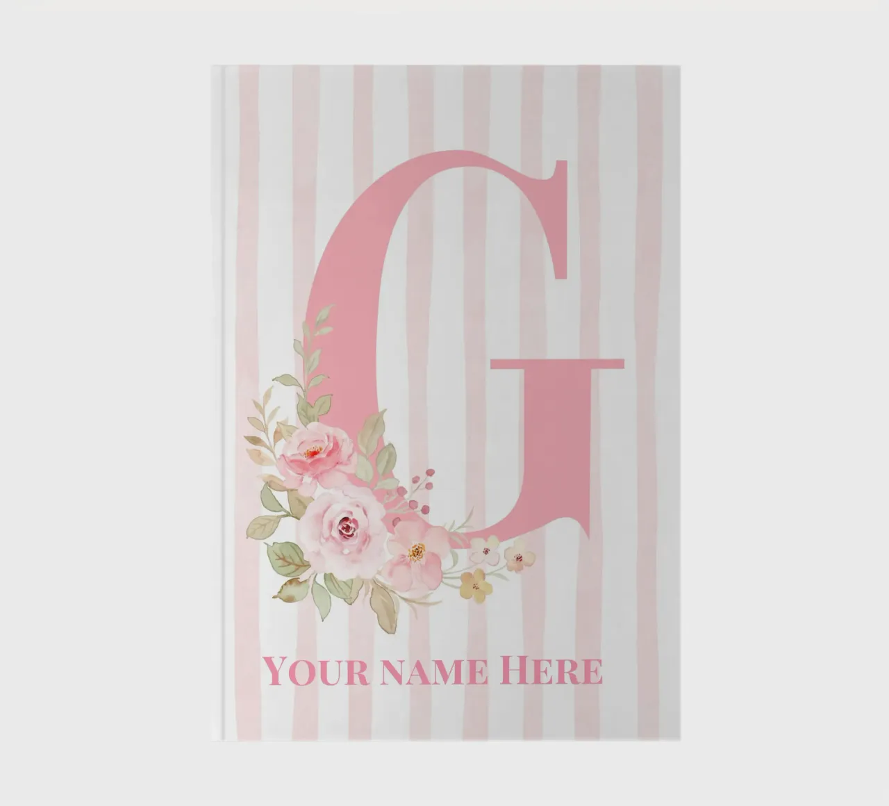 Letter G, Personalized Name Print, Personalized initial notebook by The Custom Letter