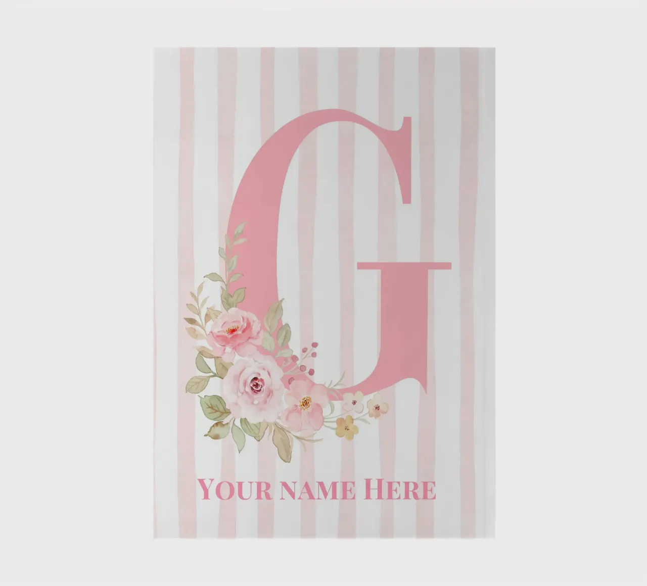 Letter G, Personalized Name Print, Personalized initial notebook by The Custom Letter