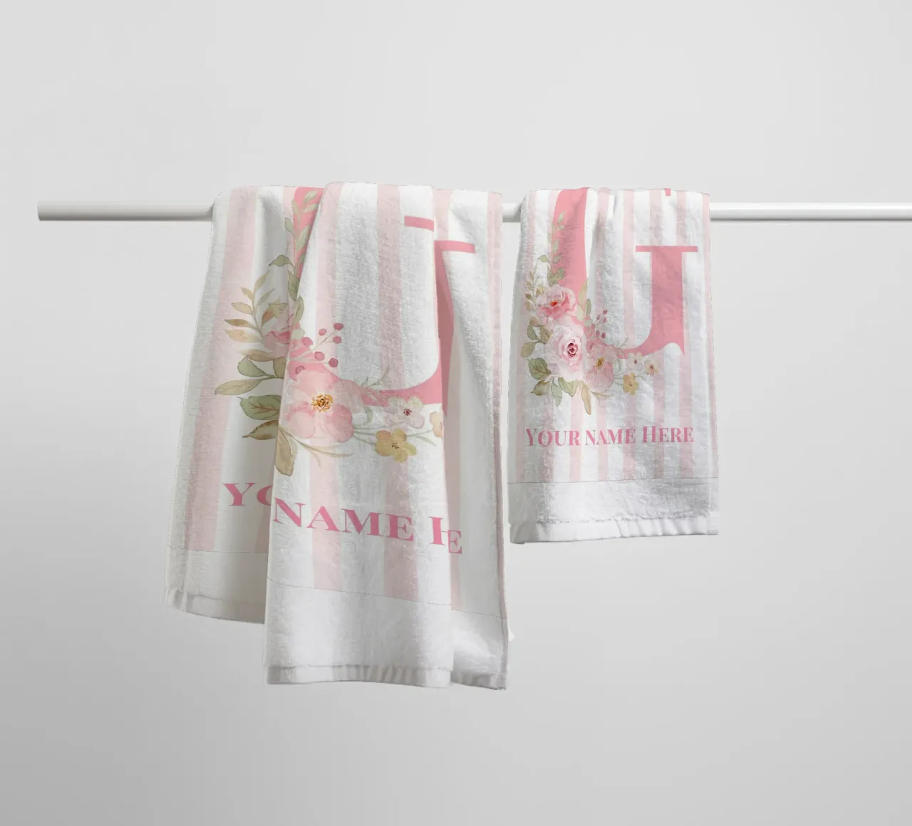 Letter G, Personalized Name Print, Personalized initial towel by The Custom Letter