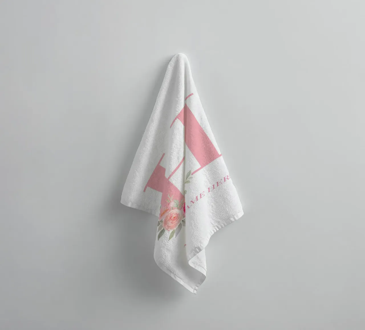 Letter H, Personalized Name Print, Personalized initial towel by The Custom Letter