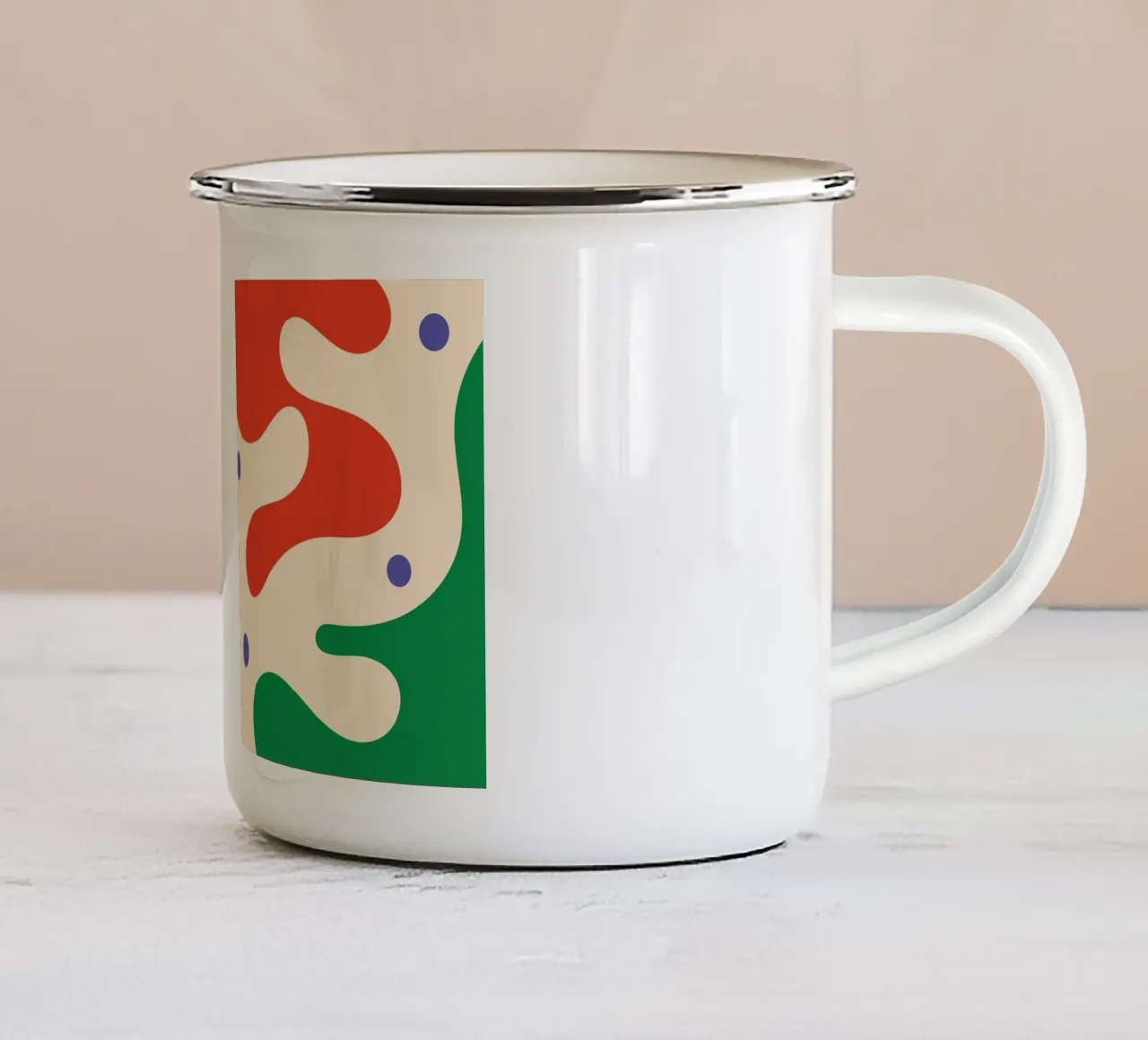 Blob Water Drop Summer emaille mok van Studio Fun Boy