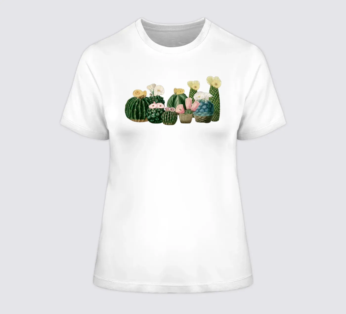 Cactustuin dames t-shirt getailleerd van Cassia Beck Collage