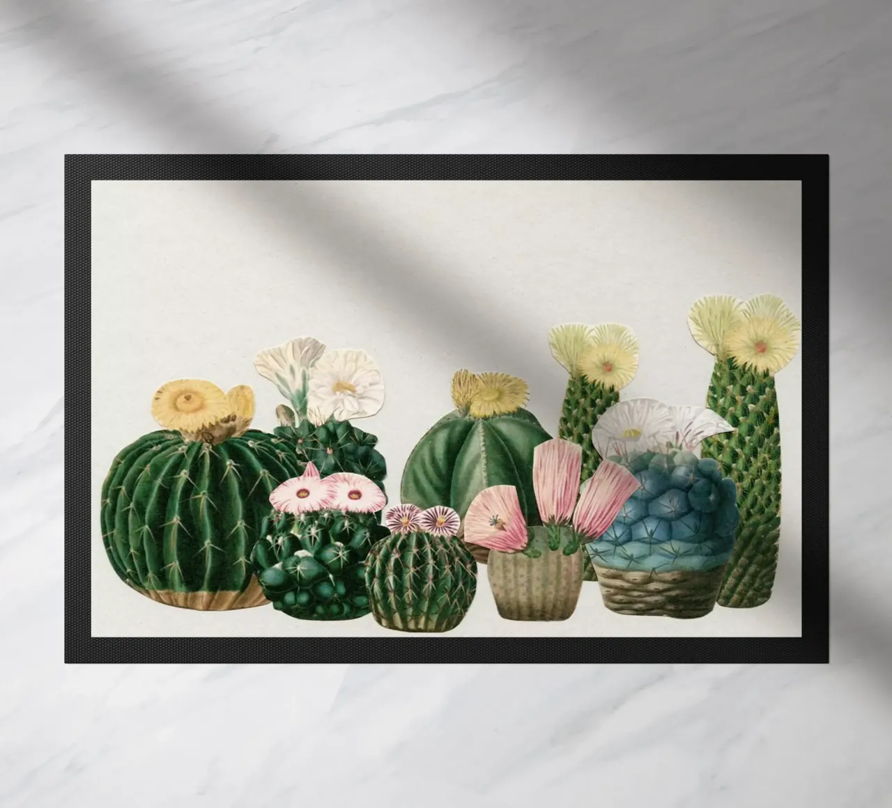 Cactustuin deurmat van Cassia Beck Collage