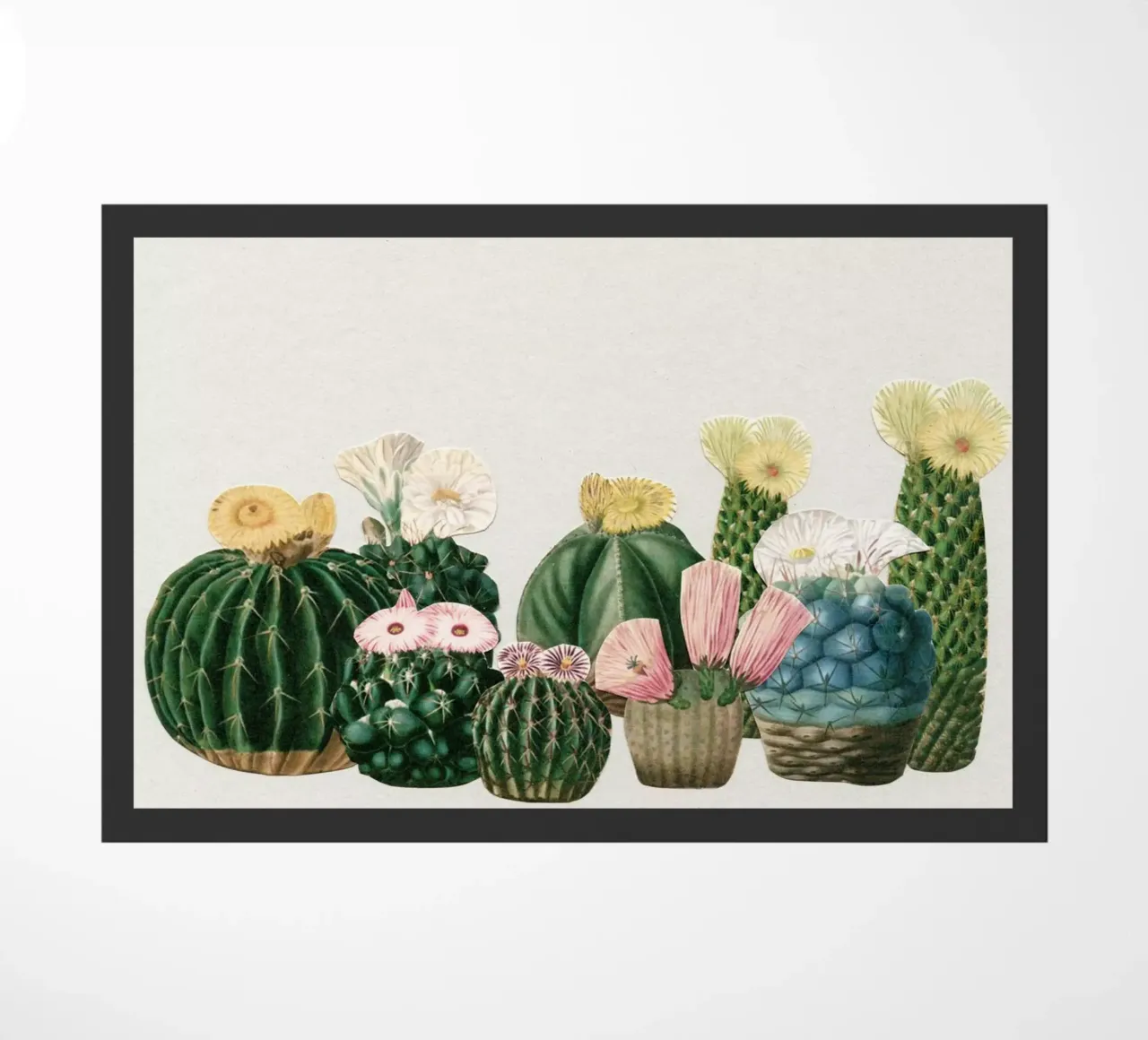 Cactustuin deurmat van Cassia Beck Collage