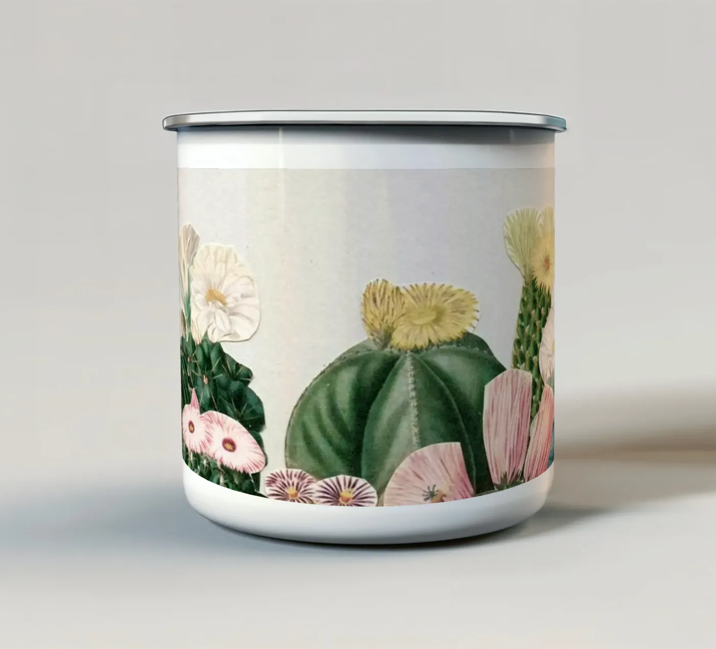 Cactus Garden emaille mok van Cassia Beck Collage