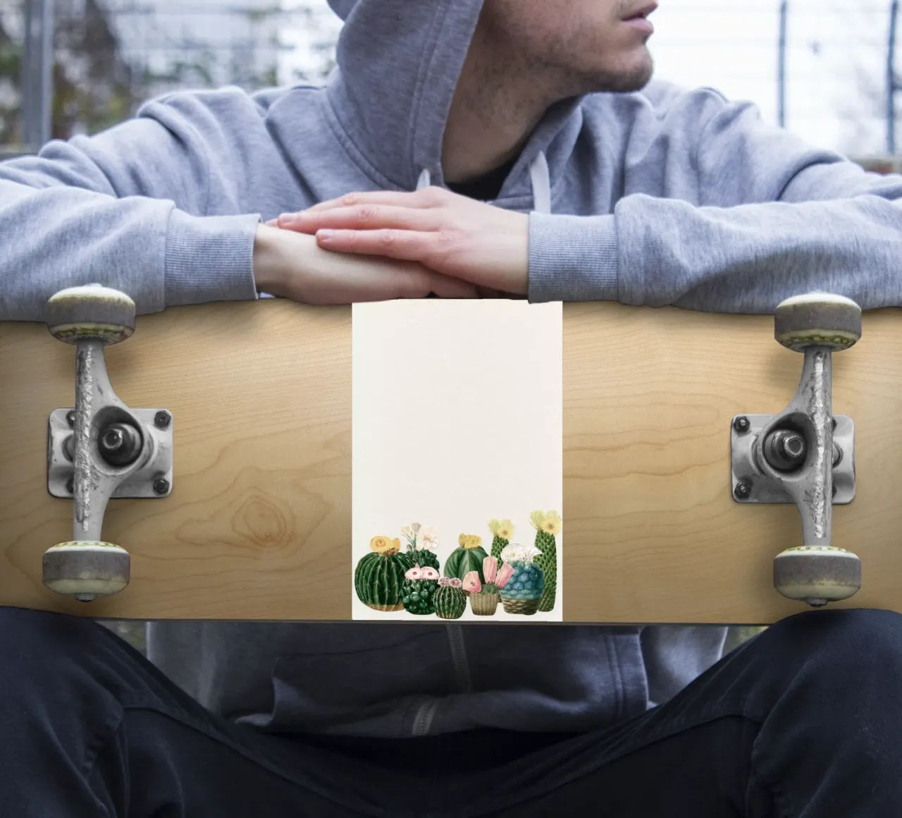 Cactustuin sticker van Cassia Beck Collage