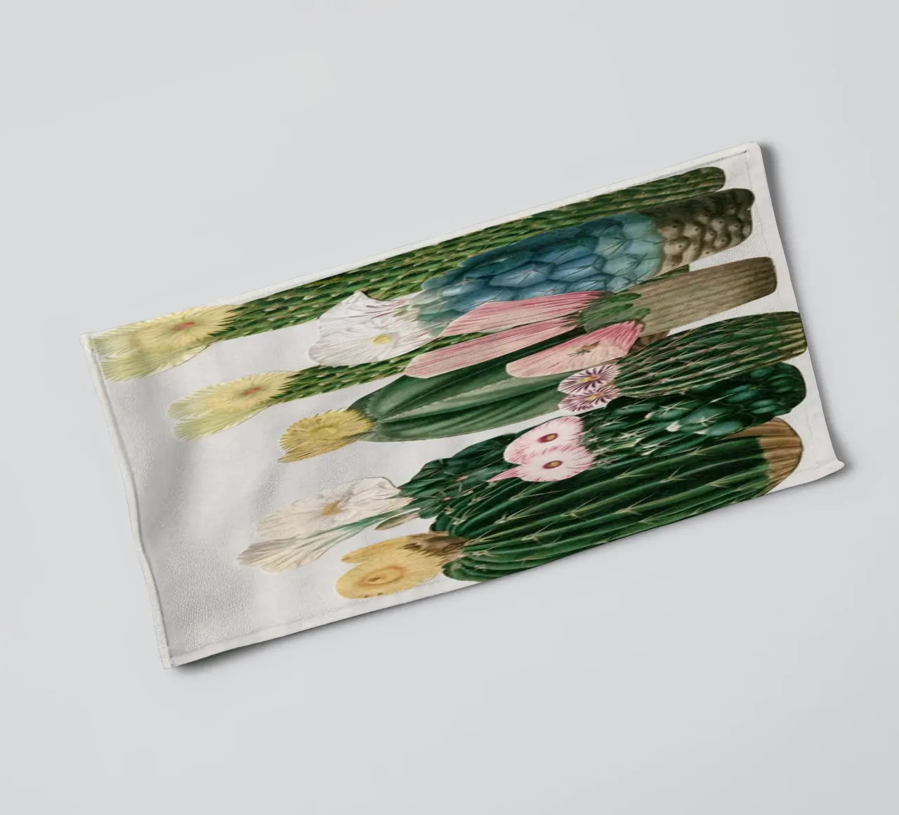 Cactustuin badhanddoek van Cassia Beck Collage