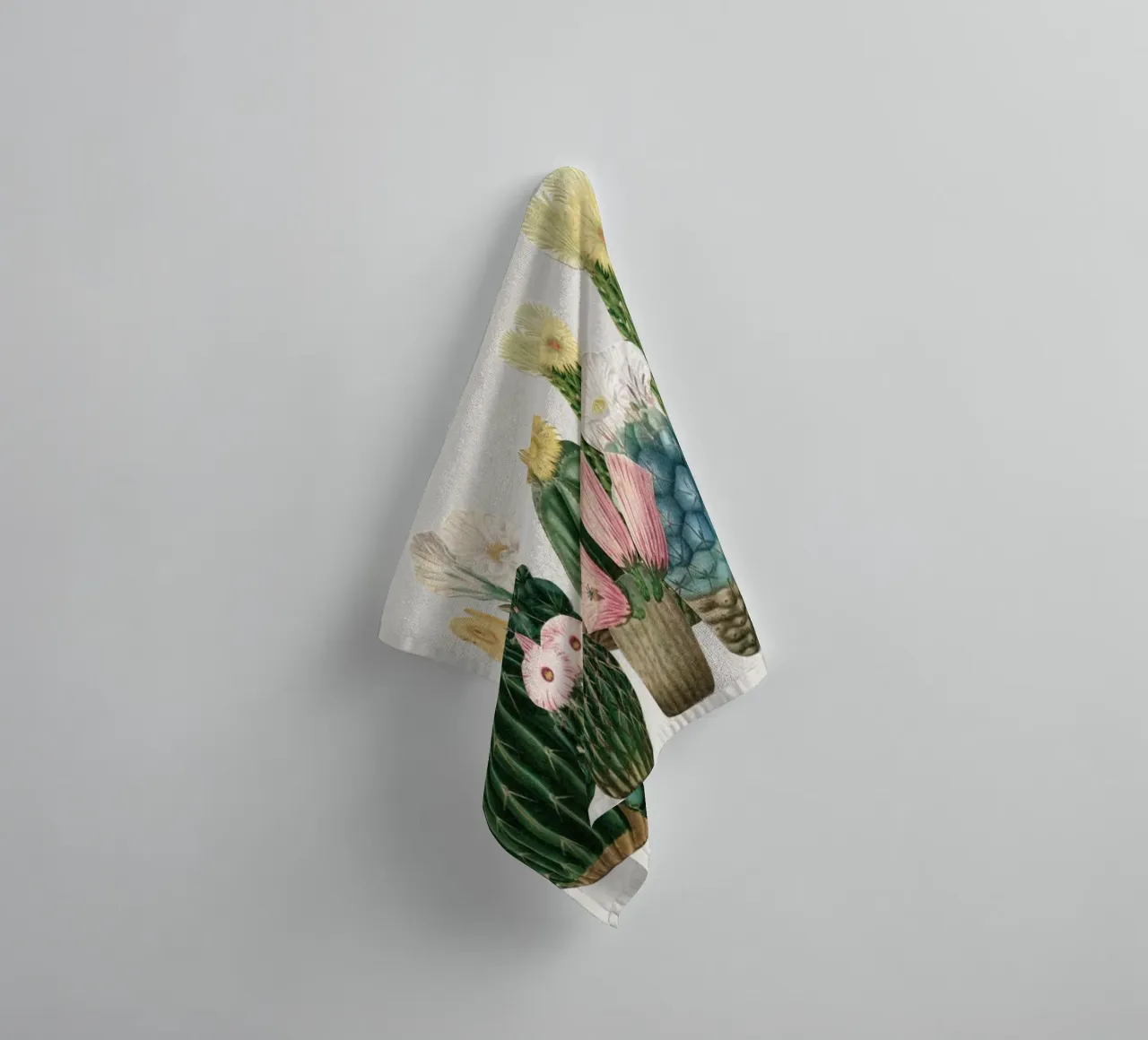 Cactustuin badhanddoek van Cassia Beck Collage