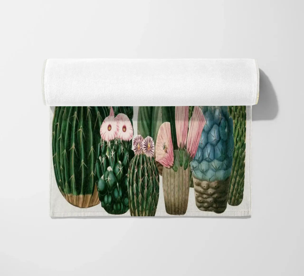 Cactustuin strandhanddoek van Cassia Beck Collage