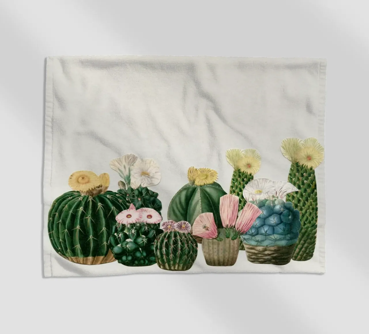 Cactustuin strandhanddoek van Cassia Beck Collage