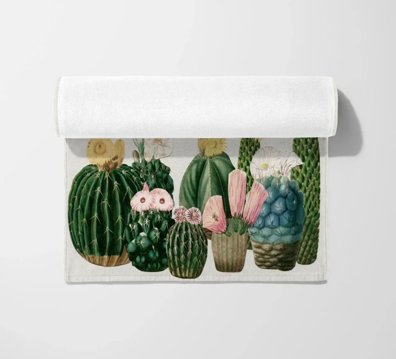 Cactustuin strandhanddoek van Cassia Beck Collage