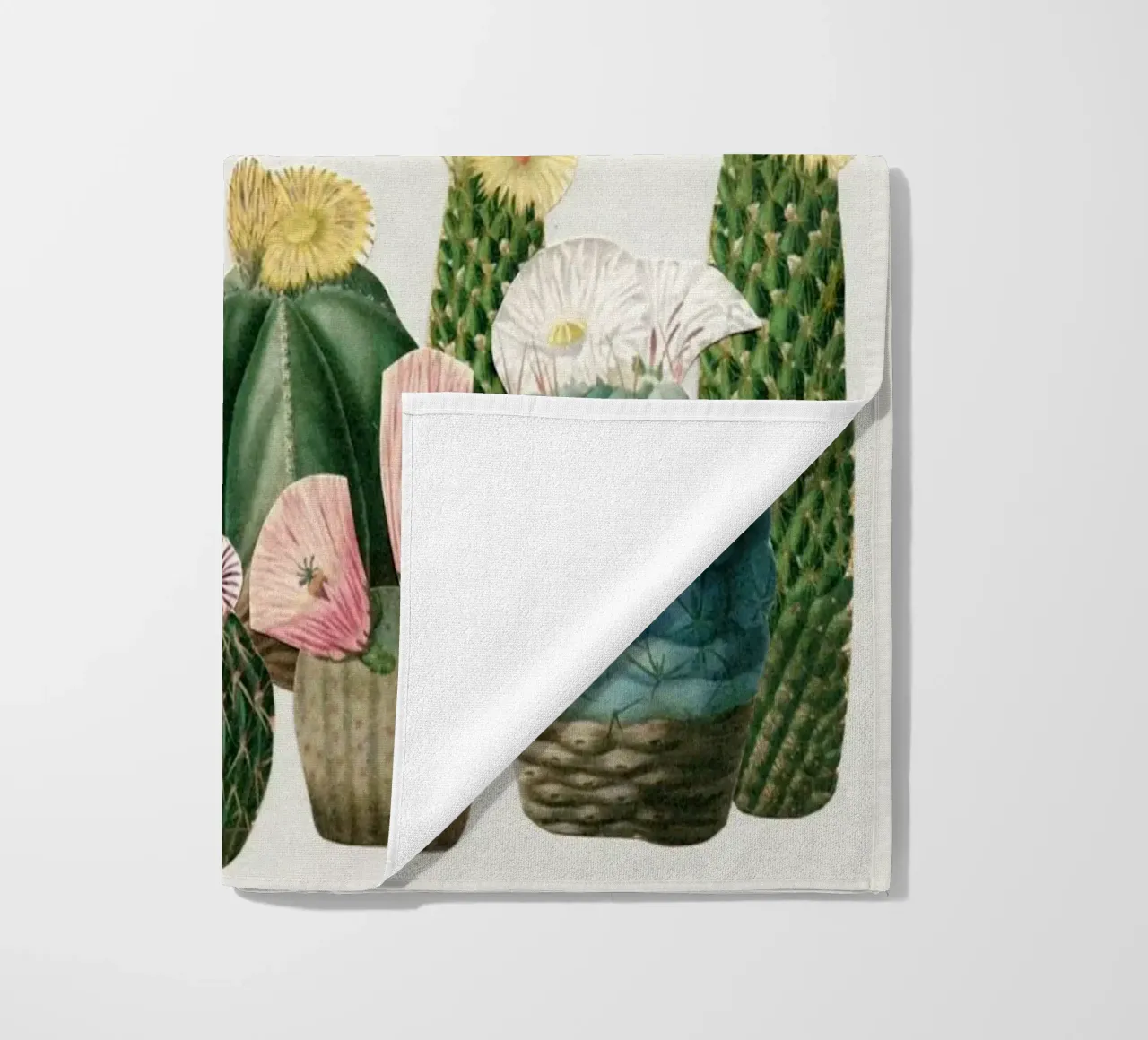 Cactustuin strandhanddoek van Cassia Beck Collage