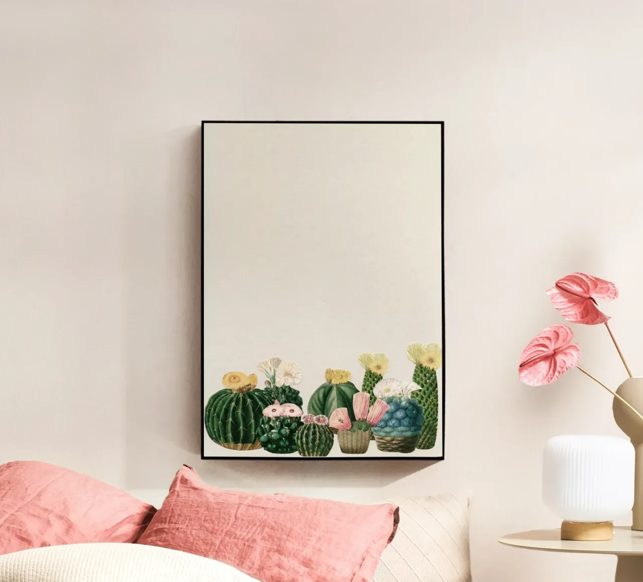 Cactustuin acryl van Cassia Beck Collage