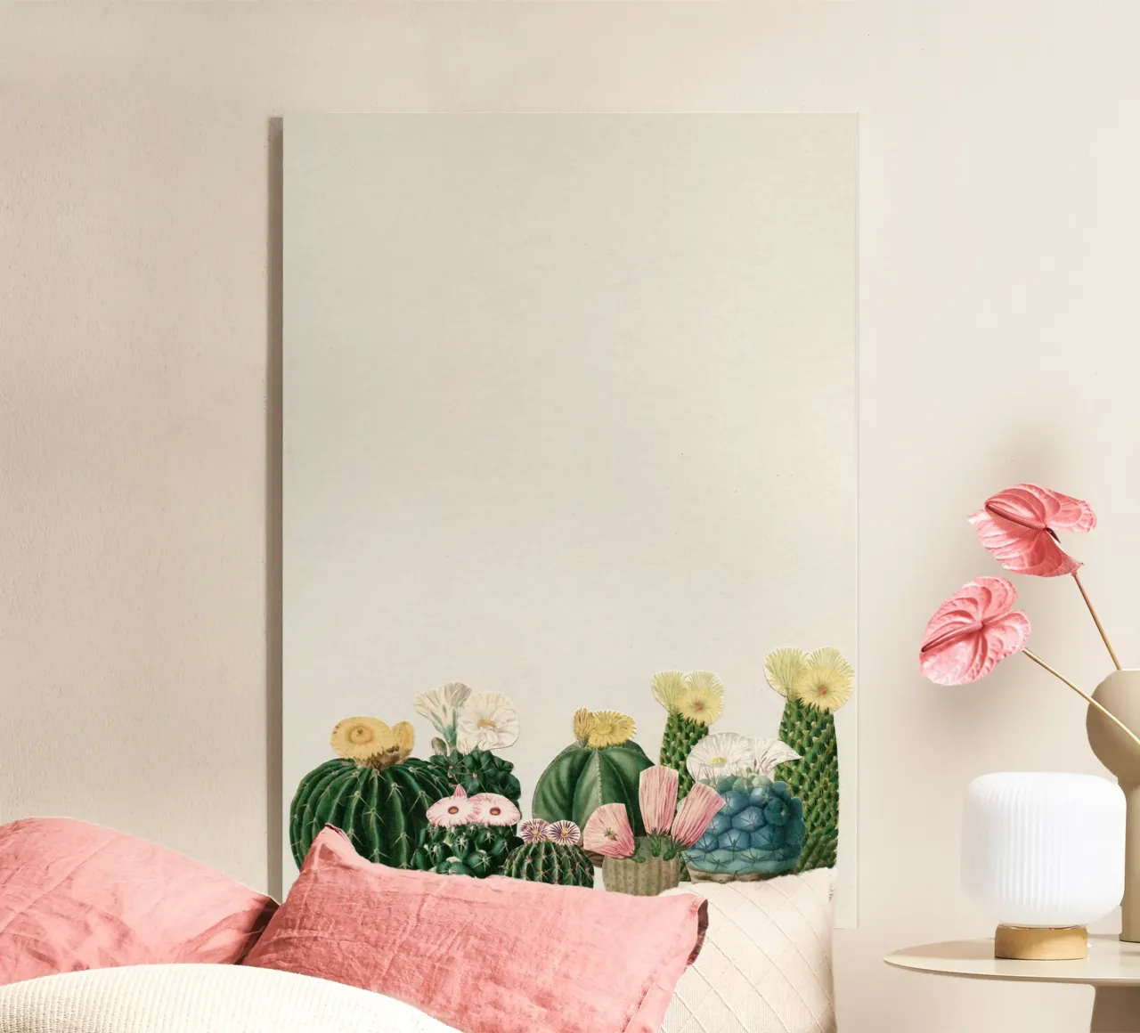 Cactustuin acryl van Cassia Beck Collage