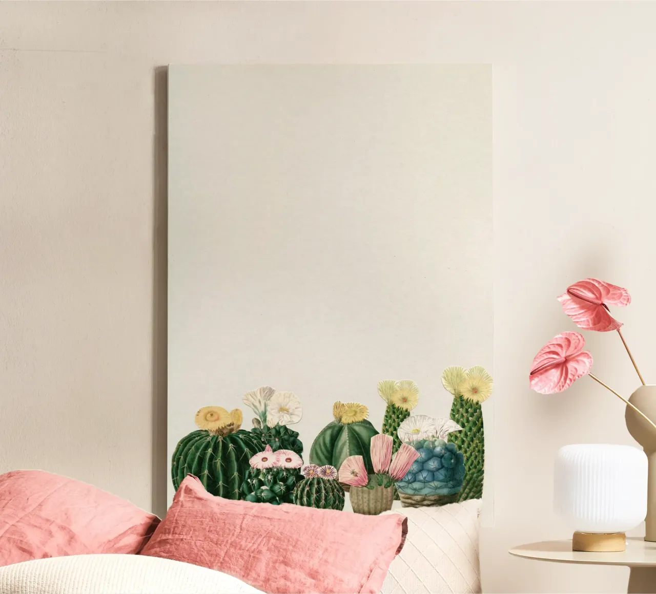 Cactustuin canvas van Cassia Beck Collage