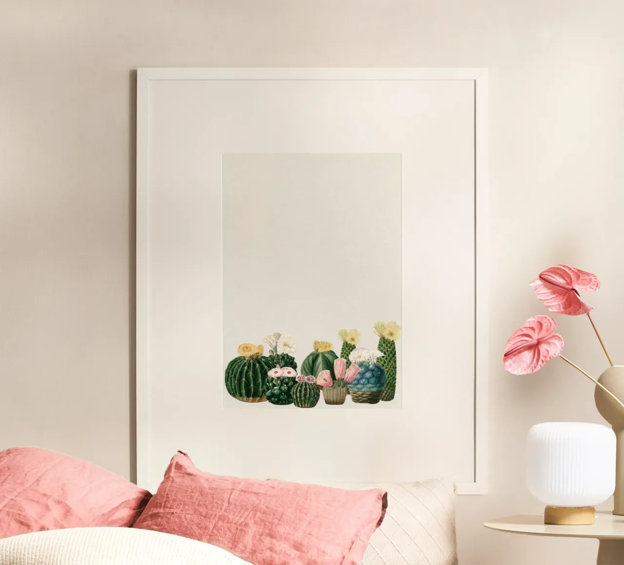 Cactustuin poster van Cassia Beck Collage