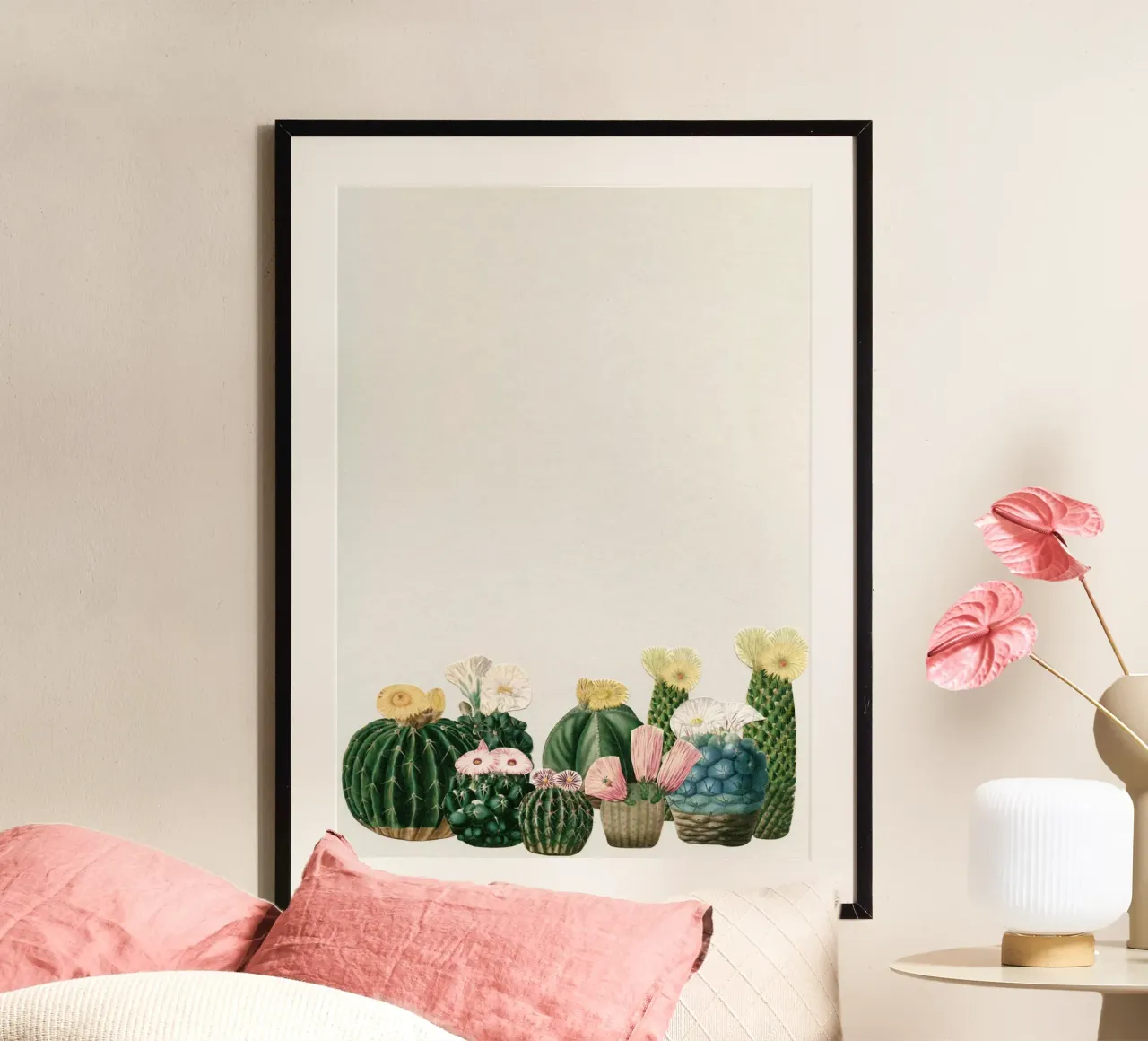 Cactustuin poster van Cassia Beck Collage
