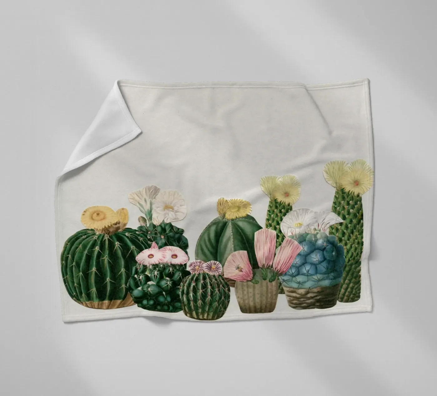 Cactustuin fleecedeken van Cassia Beck Collage