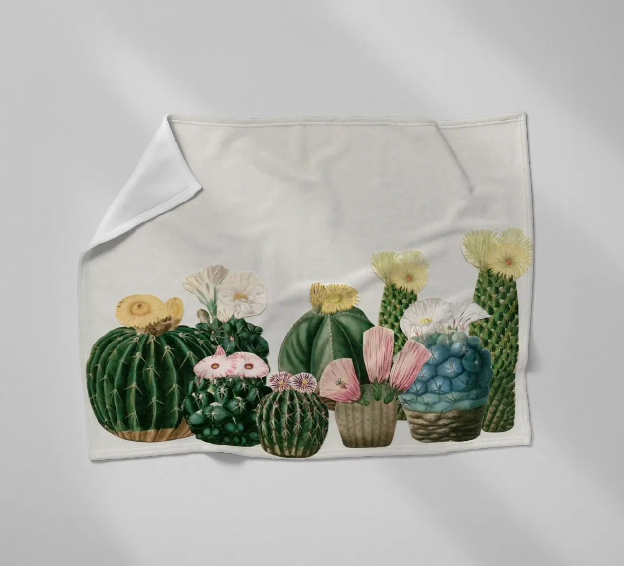 Cactus Garden fleecedeken van Cassia Beck Collage