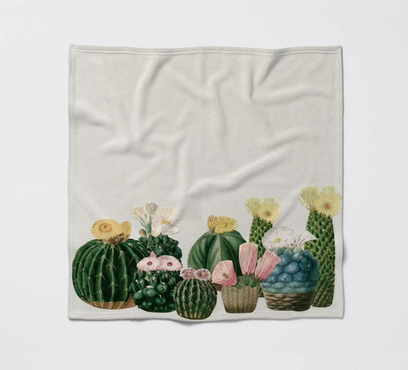 Cactustuin fleecedeken van Cassia Beck Collage