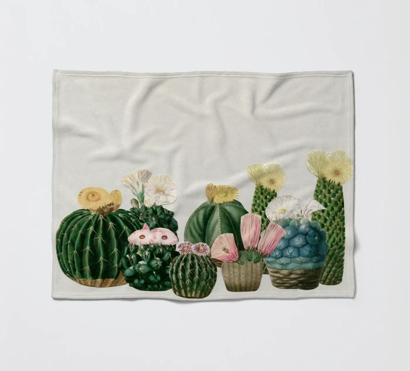 Cactustuin fleecedeken van Cassia Beck Collage