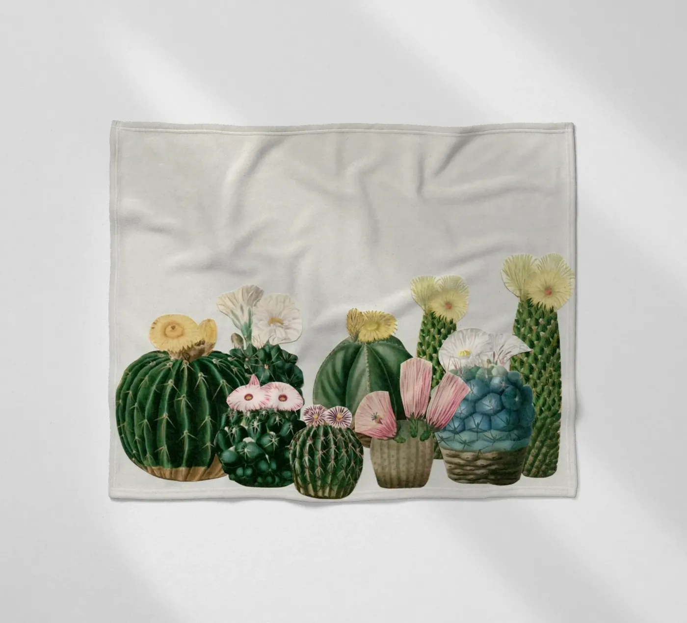 Cactustuin fleecedeken van Cassia Beck Collage
