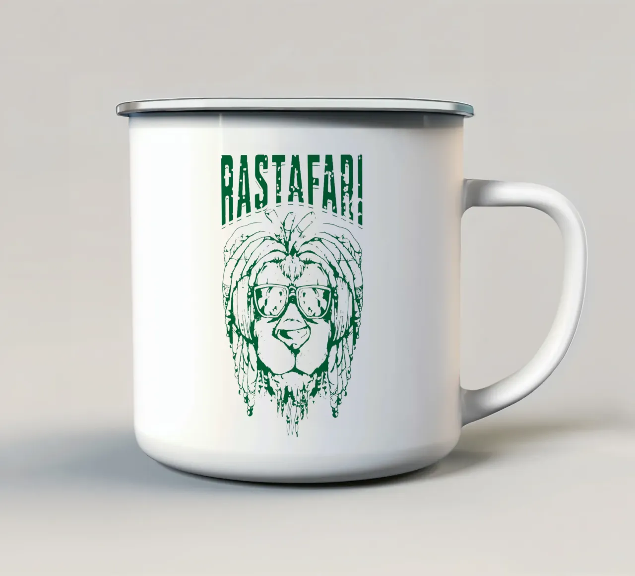 Leone rastafariano tazza in smalto da Gunawan Rb