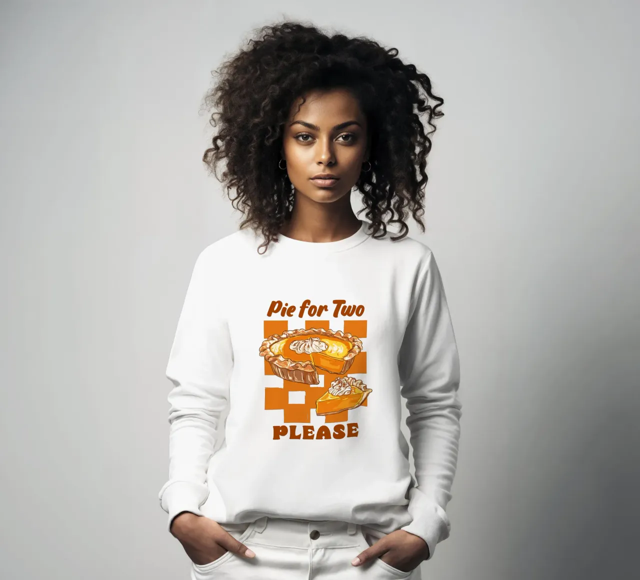 Retro Pie for Two Please sweatshirt by EDMPROJECT