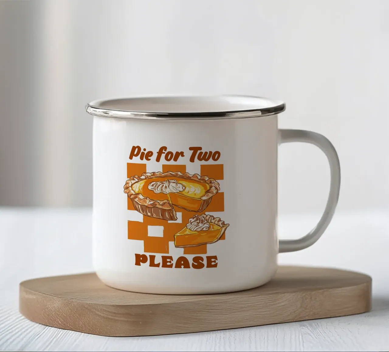 Torta retrò per due persone tazza in smalto da EDMPROJECT