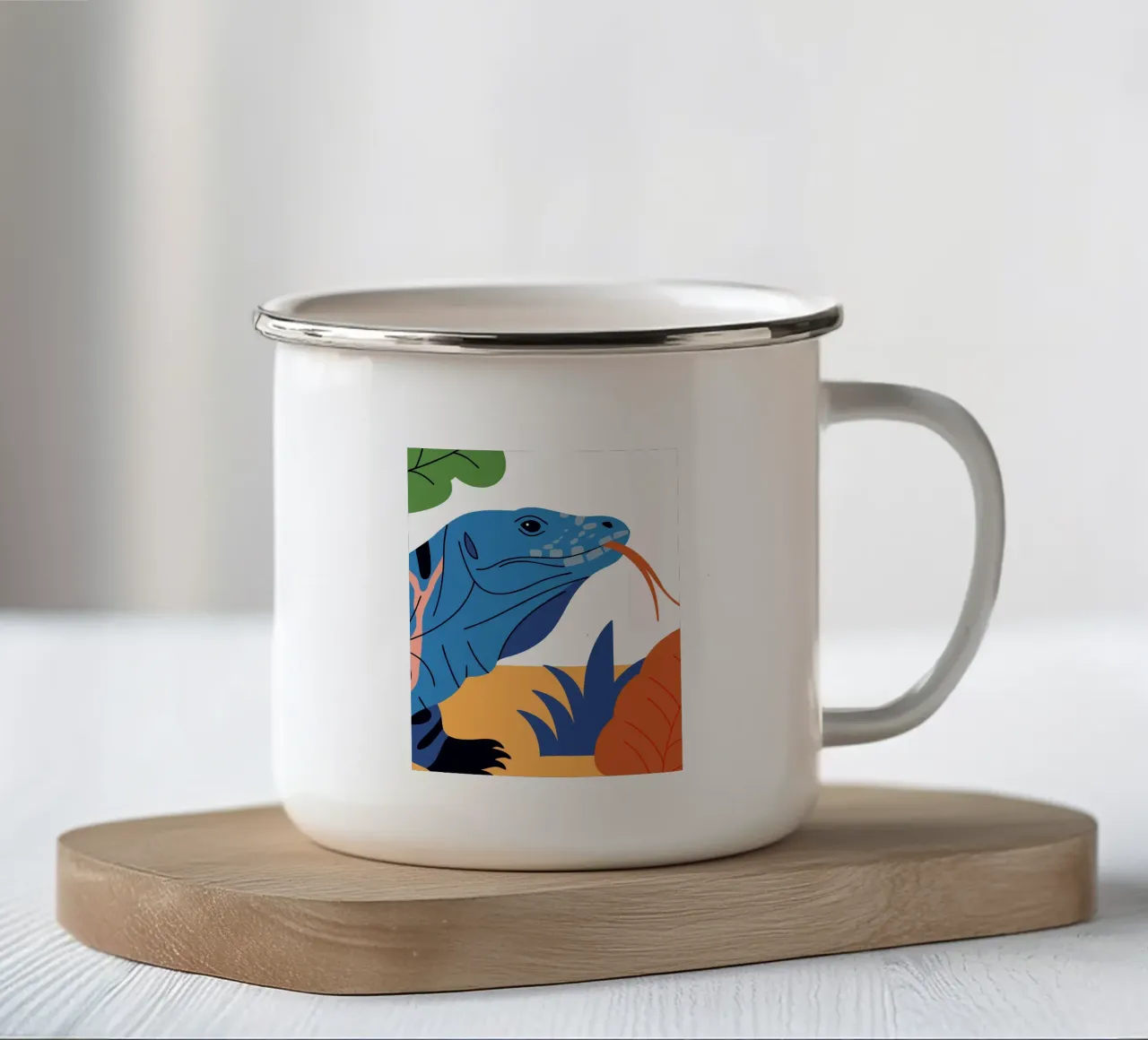 Komodo Dragon Stroll tazza in smalto da PROTECT ANIMALS