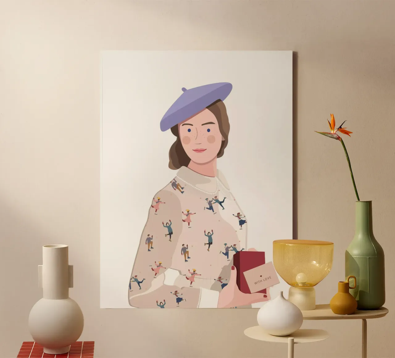 Holly en hiver toile avec Caisse américaine de janamossmann