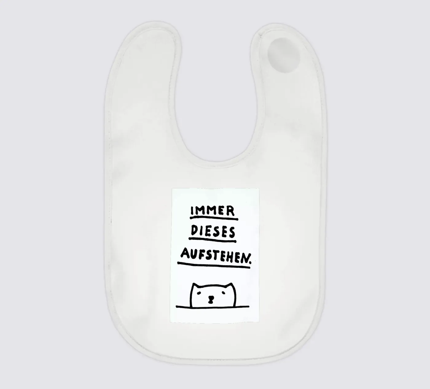 Aufstehen baby bib by Herzette