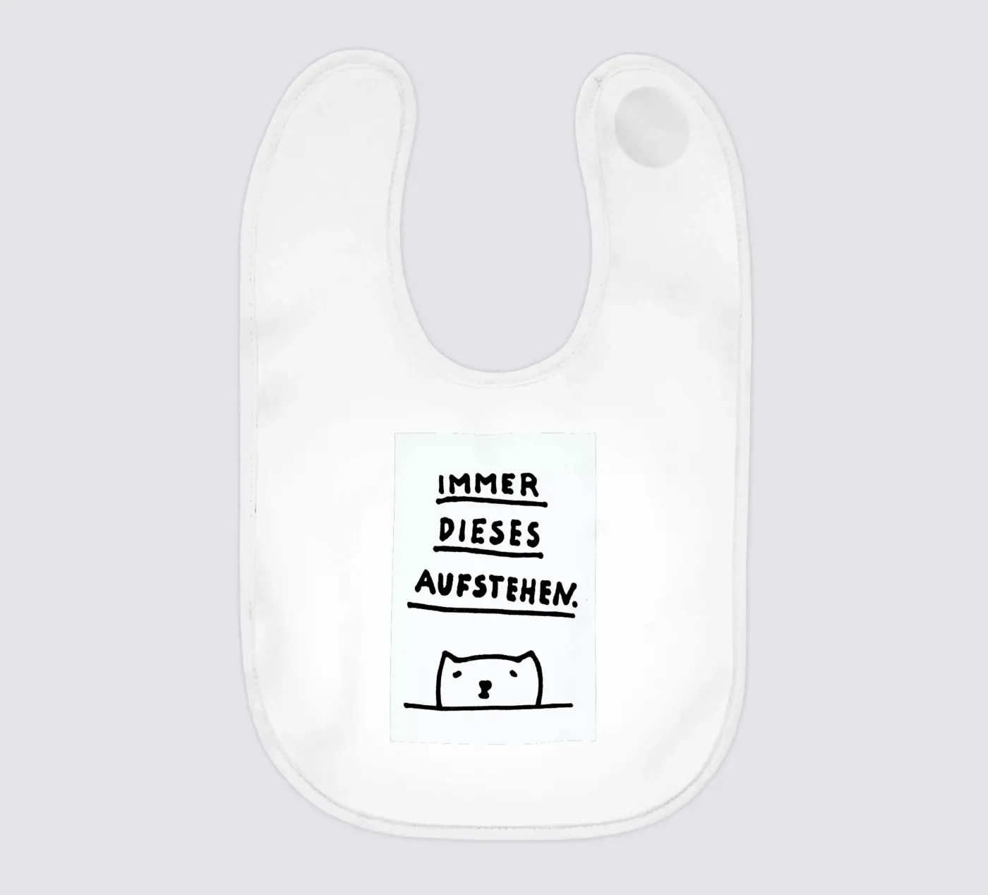 Aufstehen baby bib by Herzette