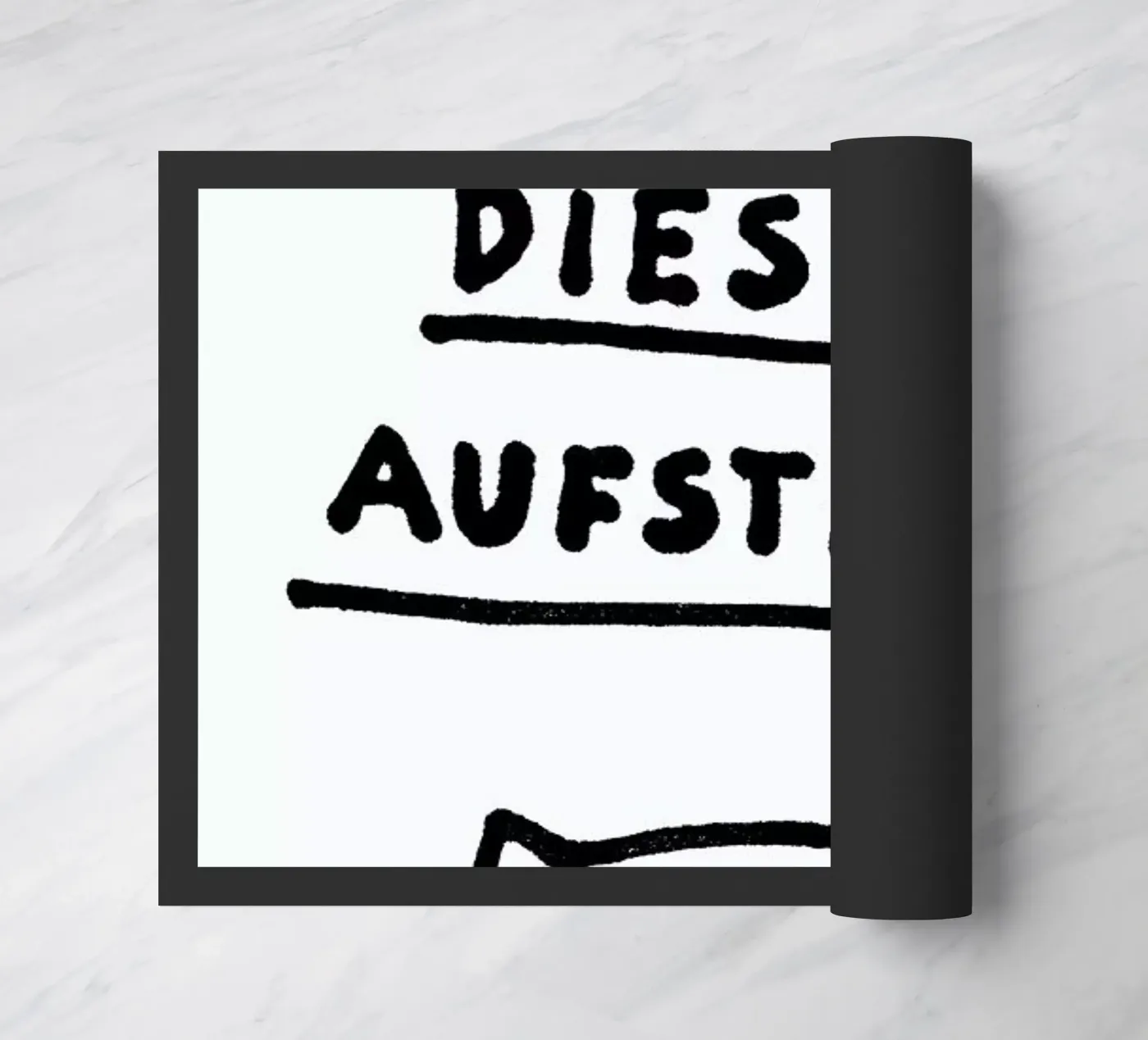 Aufstehen doormat by Herzette