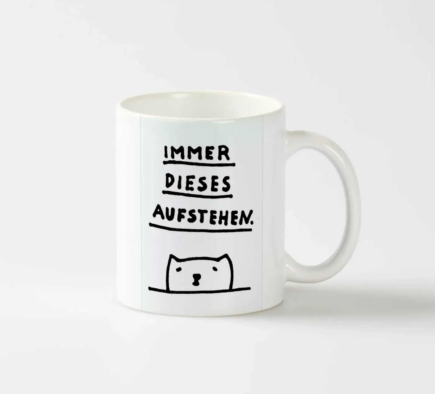 Aufstehen ceramic mug by Herzette